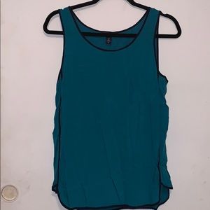 Teal tank top blouse